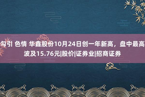 勾引 色情 华鑫股份10月24日创一年新高，盘中最高波及15.76元|股价|证券业|招商证券