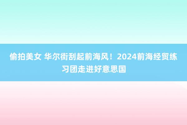 偷拍美女 华尔街刮起前海风！2024前海经贸练习团走进好意思国