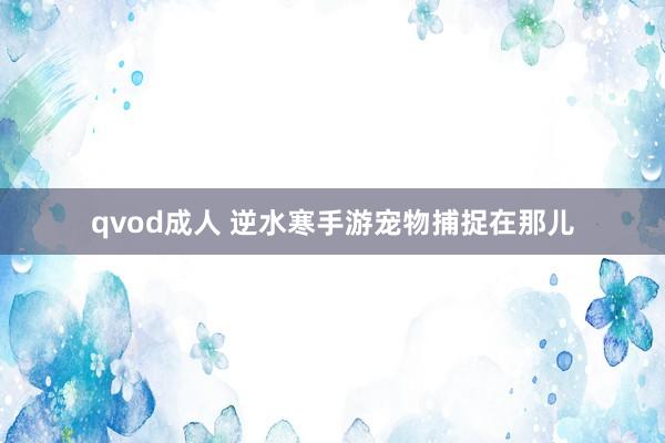 qvod成人 逆水寒手游宠物捕捉在那儿