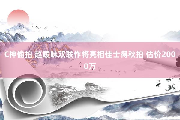 C神偷拍 赵暧昧双联作将亮相佳士得秋拍 估价2000万